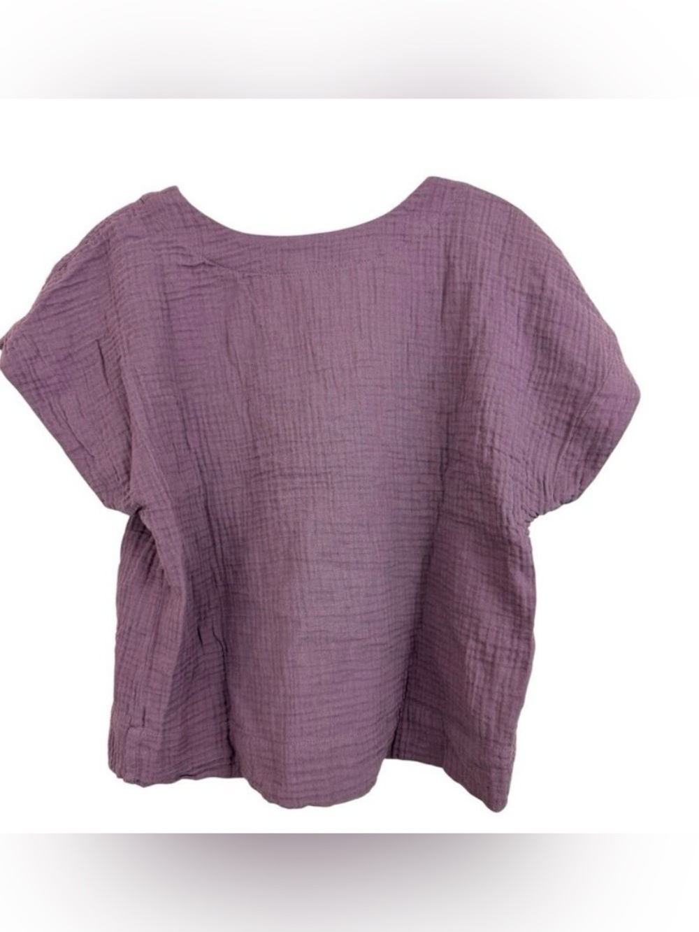 Madewell Softfade Cotton Boxy Crop Lakeshore To Short Sleeve Sz XS Purple P3466